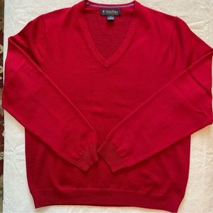 Brooks Brothers Merino Wool Sweater, red, M